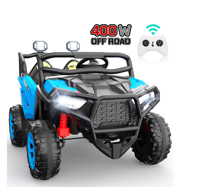 thumbnail video image 2 of VIBESPARK 24V 2 Seater Ride On Car with Remote Control, Electric UTV Car for Kids Ages 3-8, Powered Ride On Toys with Dual 200W Motors, Bluetooth, LED Lights & Music,Gift for Kids, 2 of 9