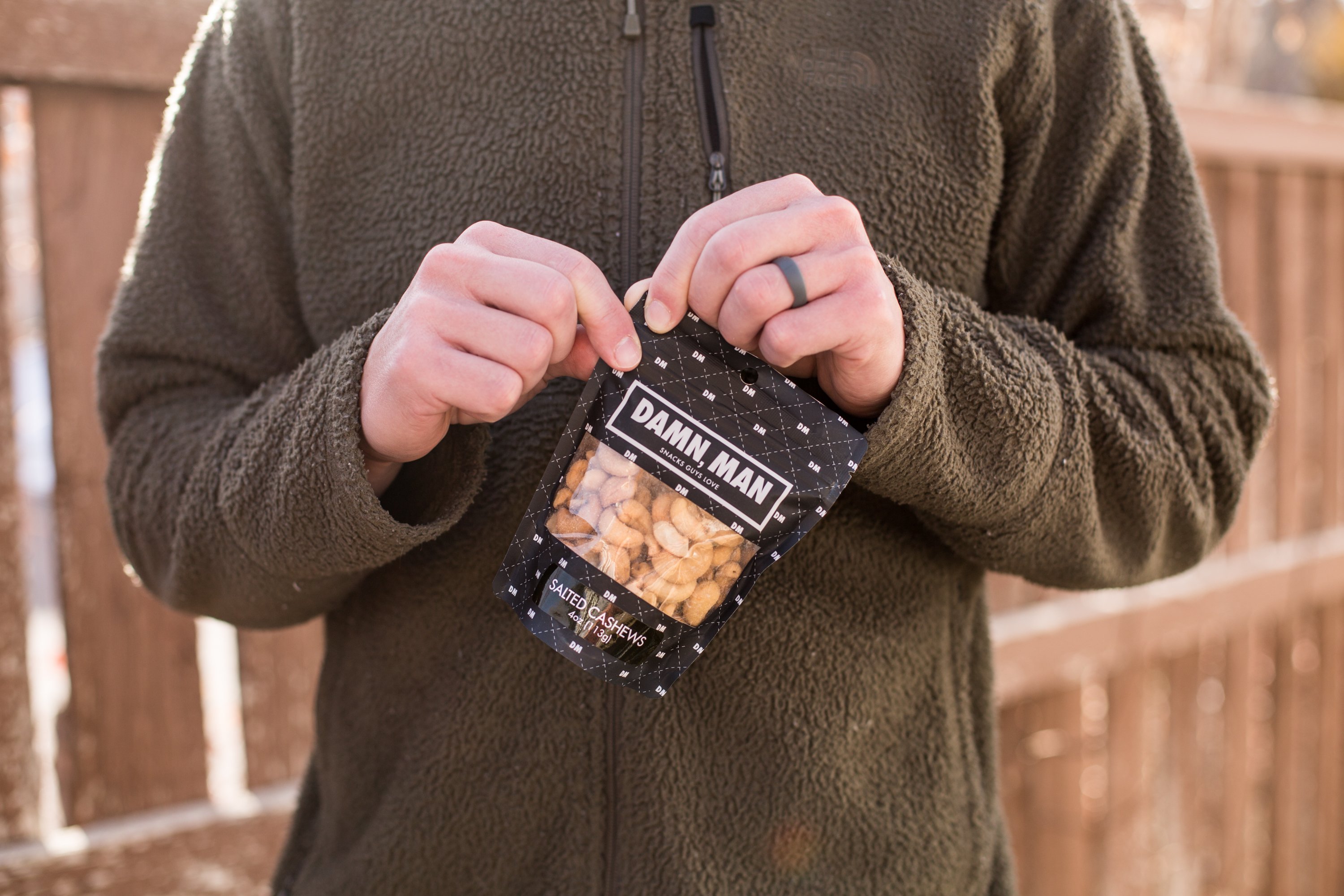 thumbnail video image 2 of Damn, Man Salted Cashews Snack Pack Gift Box - 4 Bags of Gourmet Roasted Nuts - 1 lb Total, 2 of 10