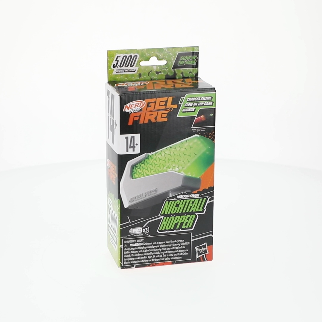 Nerf, Pro Gelfire Nightfall Hopper, 5000 Glow in the Dark Rounds