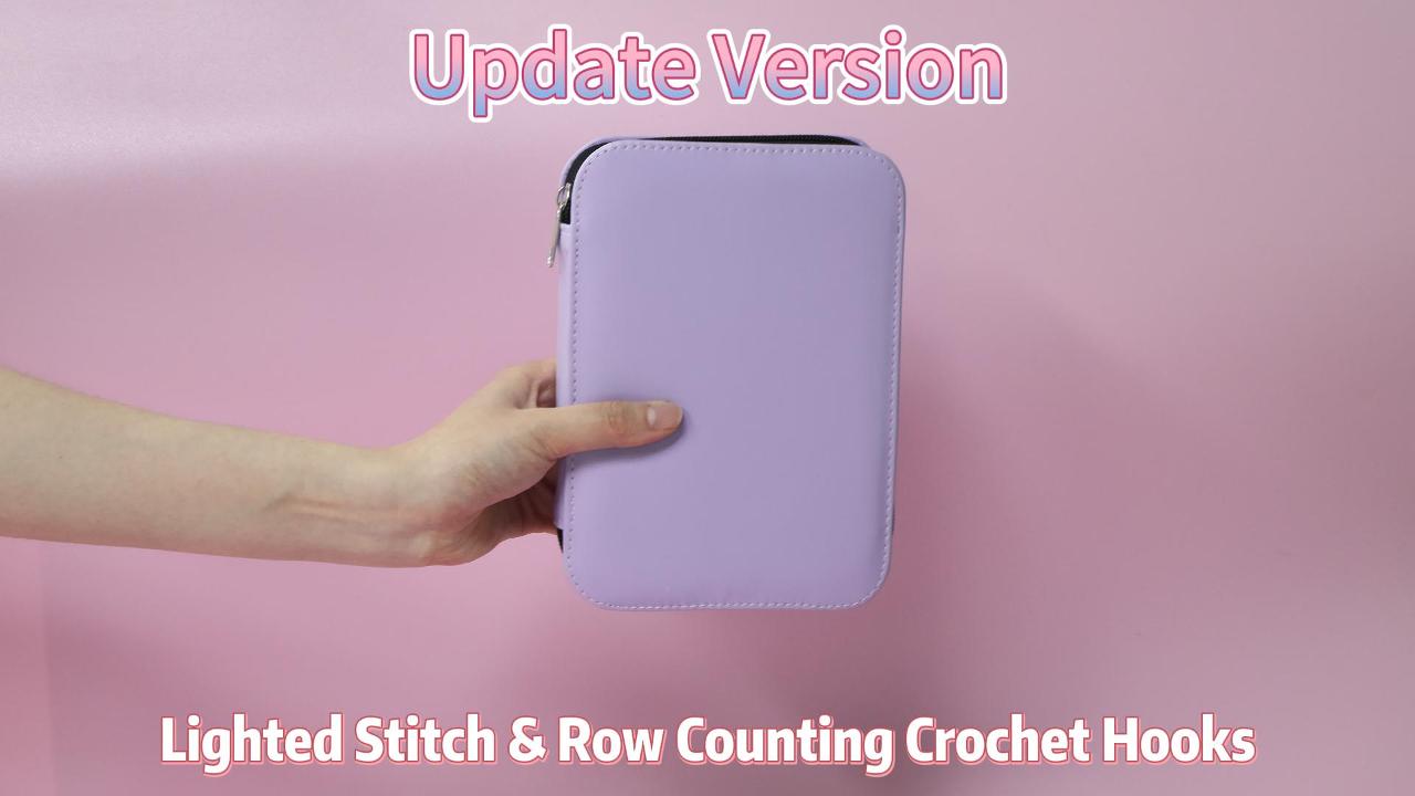 thumbnail video image 2 of Yarniss Crochet Hooks with Counter 2.0mm-14.0mm,18 Size Digital Counting & Lighted Crochet Hooks Set with Case, 2 of 9
