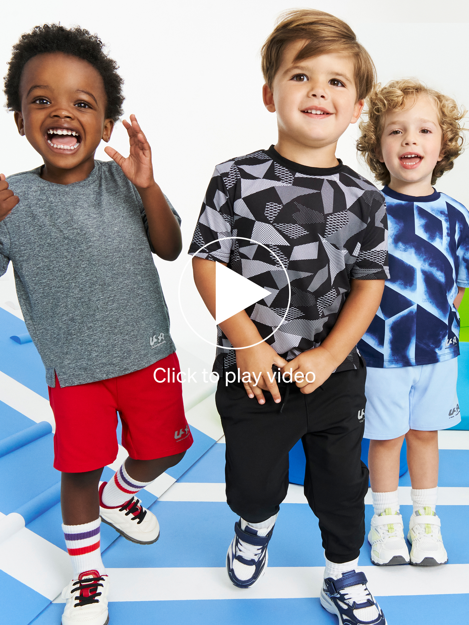 thumbnail video image 2 of Garanimals Activewear Toddler Boy Athletic Shorts, 3-Pack, Sizes 2T–6T, 2 of 11