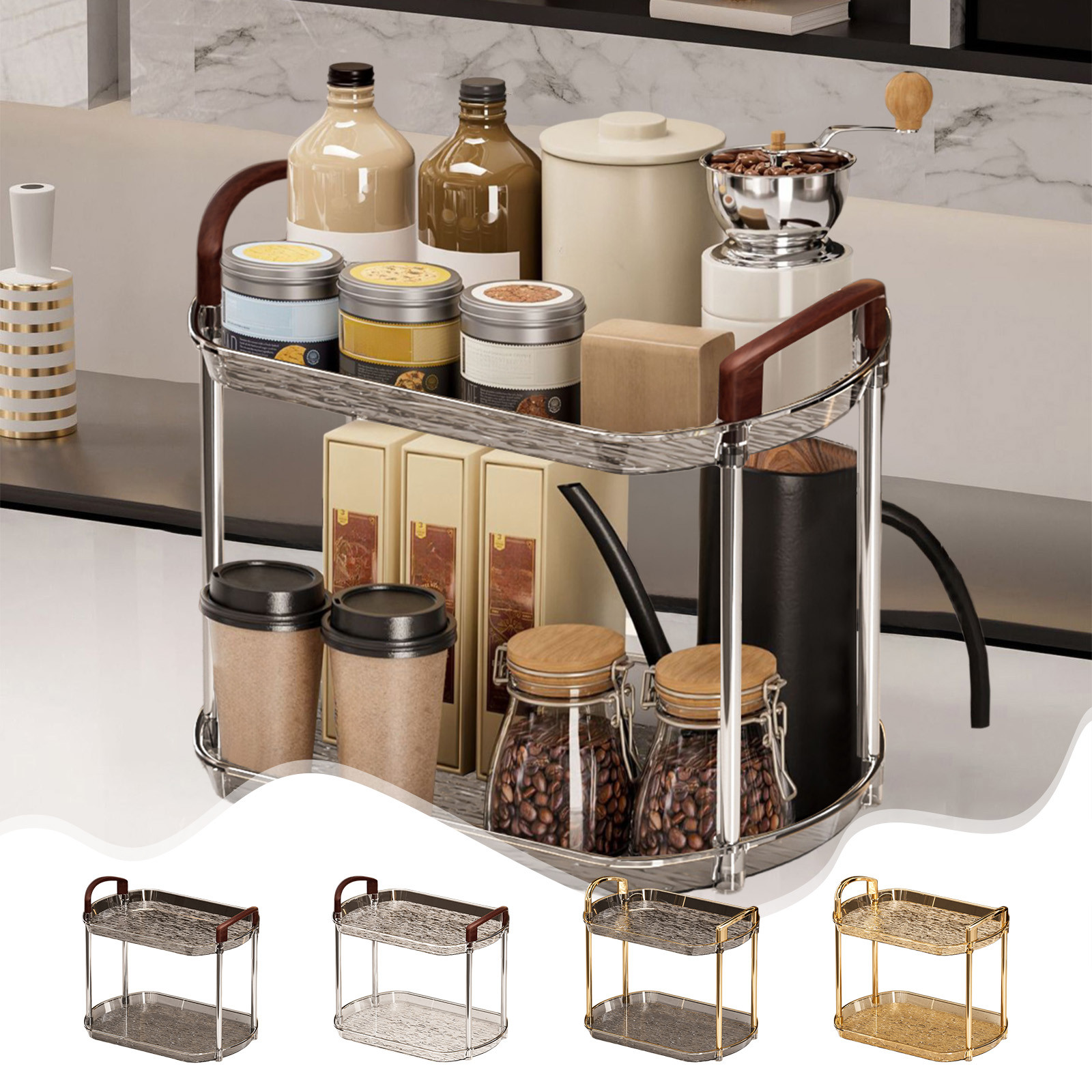 thumbnail video image 2 of Office Desk Shelf Organizer - Desktop Supplies Cute Dresser Top Organization Storage Rack and Cubicle Decor Aesthetic Bookshelf for Women Man, 2 of 9