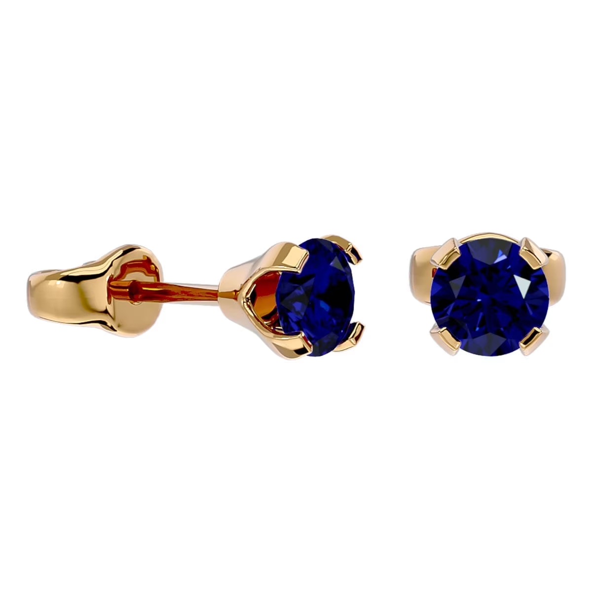 thumbnail video image 2 of SuperJeweler 0.60 Carat Blue Sapphire Earrings for Women in 14 Karat Yellow Gold Filled, Elegant Blue Sapphire Earrings for Women, 2 of 5