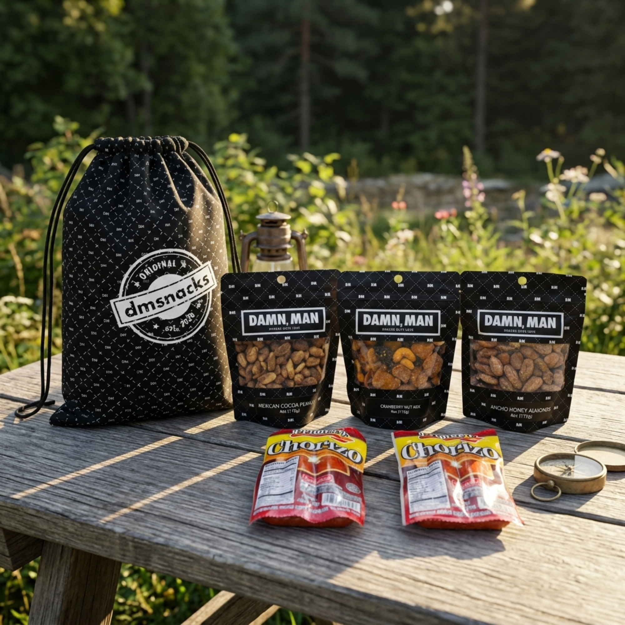 thumbnail video image 2 of DM Snacks Man Meat & Nut Snack Gift pack with Chorizo a Father's Day Gift for Dad, 2 of 8