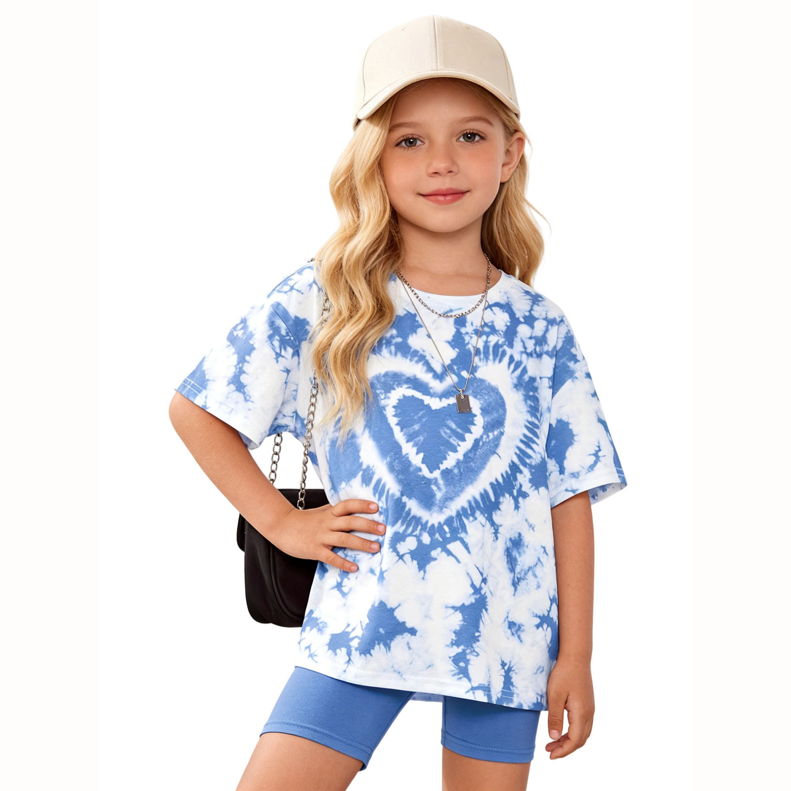thumbnail video image 2 of SGMVNU Girl's 2 Piece Pants Set Short Sleeve Graphic T Shirt and Matching Flare Leg Pants Girls Fashion, Size 8-9 Years, qp1-Mint Green, 2 of 5