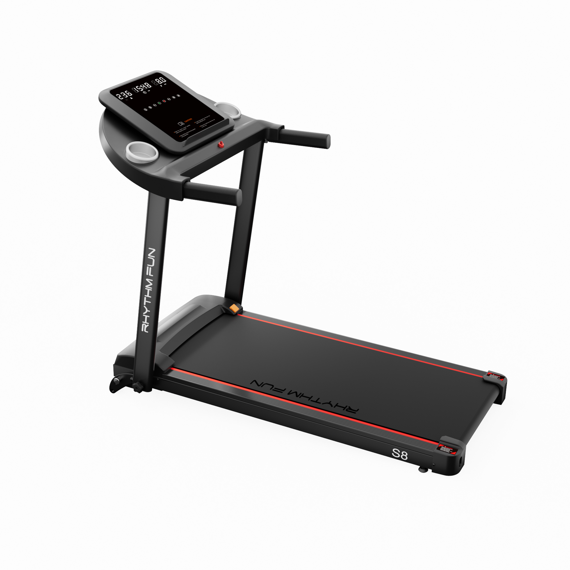 RHYTHM FUN Treadmill, Foldable Incline Walking Pad with Bluetooth