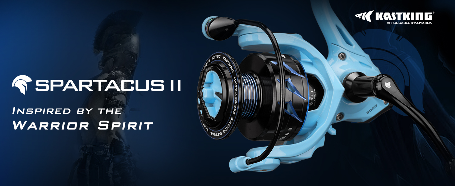 thumbnail video image 2 of KastKing 4000 Fishing Spinning Reel Carbon Fiber 22LBs Max Drag -7+1 Stainless BB-Blue, 2 of 10