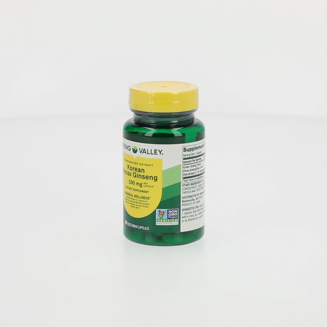 Spring Valley Standardized Extract Korean Panax Ginseng Dietary