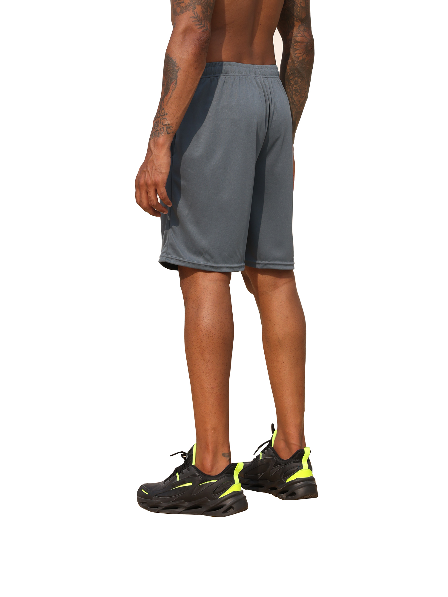 thumbnail video image 2 of RPOVIG 3 Pack Men's Athletic Gym Shorts Basketball Hiking Pants Elastic Waistband with Zipper Pocket, 2 of 8