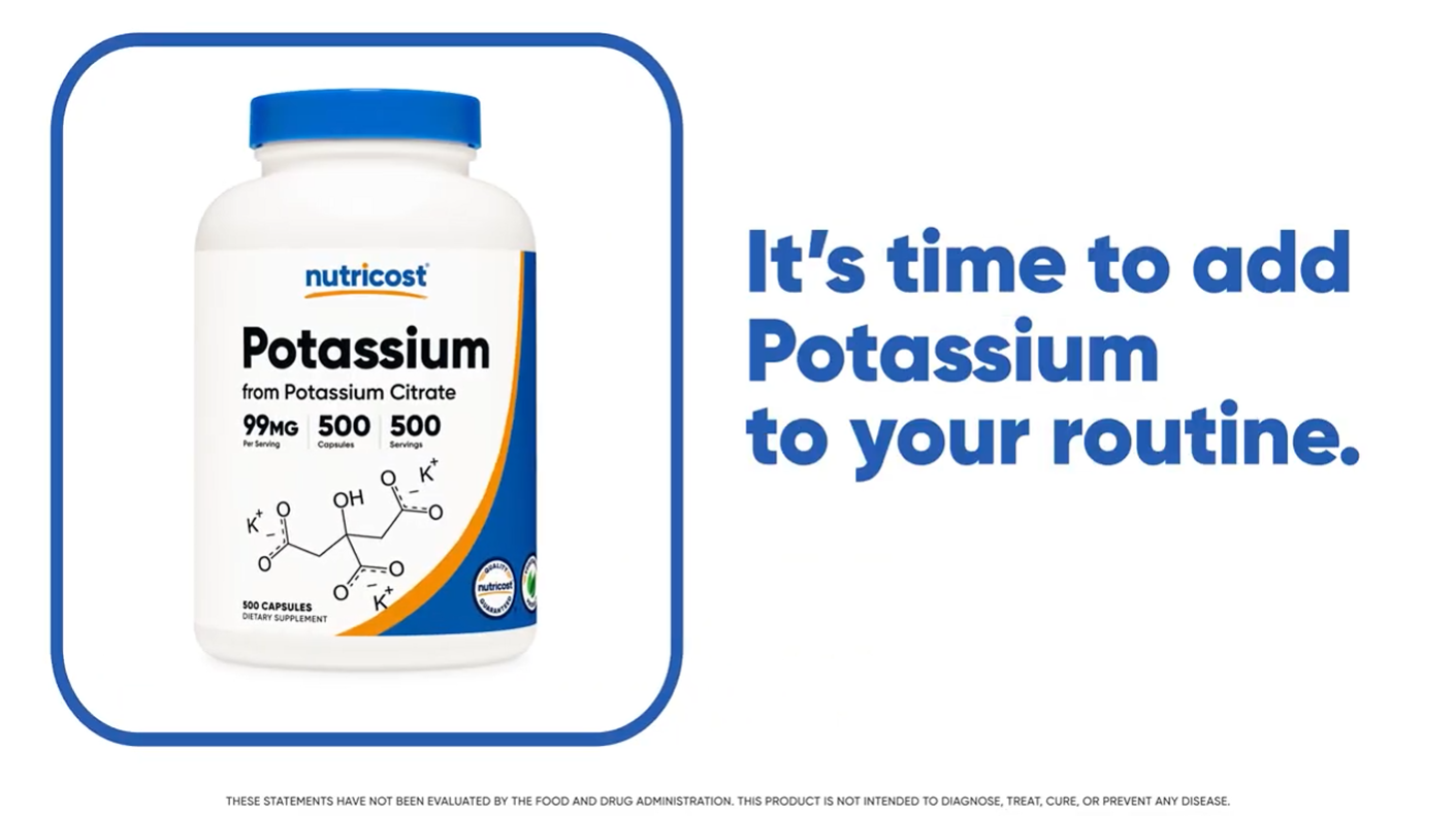 thumbnail video image 2 of Nutricost Potassium Citrate 99mg, 500 Capsules - Non-GMO & Gluten Free Supplement, 2 of 6