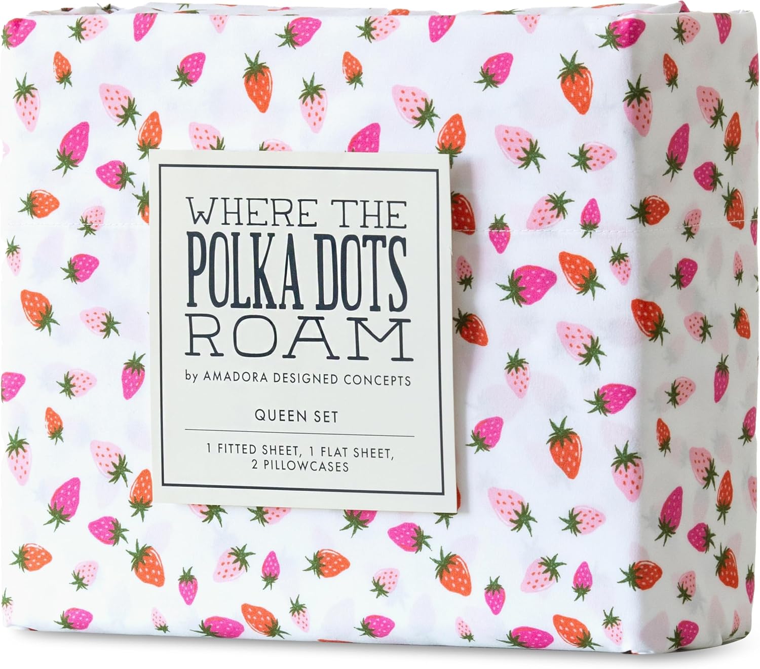 thumbnail video image 2 of Strawberries Bedsheets for Kids Queen Size – 4 Piece Soft & Cozy Stylish Bedding Set with Colorful Strawberry Print, Vibrant and Fresh Color Theme Bed Sheet Set for Boys and Girls Room Décor, 2 of 10