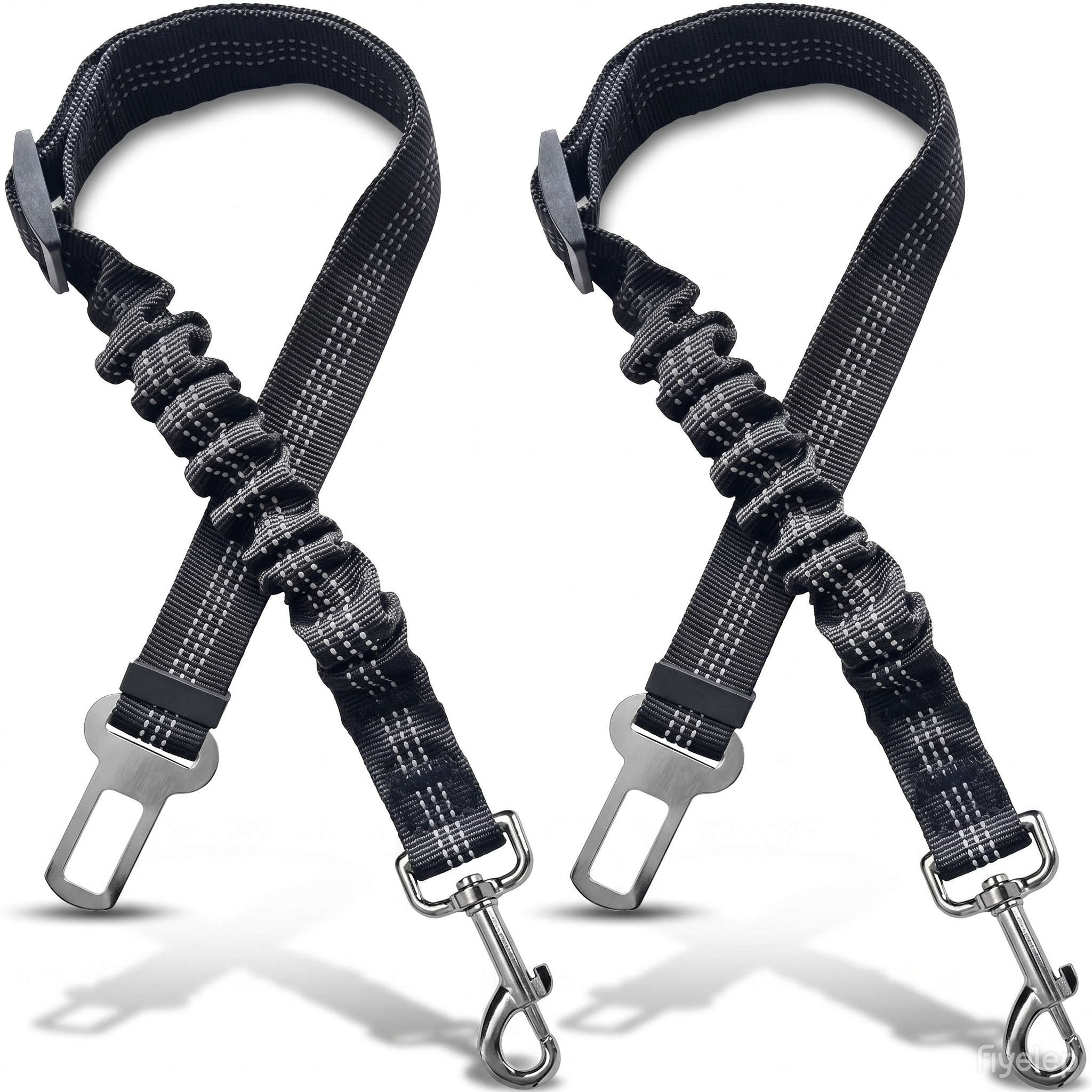 thumbnail video image 2 of Dog Seat Belt for Car, 2 Pack Adjustable Pet Safety Restraint, Swivel Clip Design, Durable Nylon, Universal Fit, 2 of 6