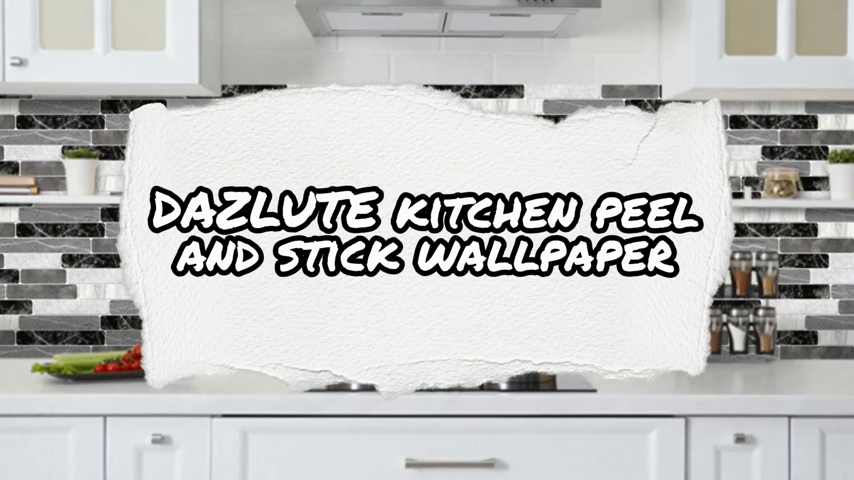 thumbnail video image 2 of Caltero Brick Wallpaper Peel and Stick Wallpaper Black and Gray Removable Waterproof Contact Paper, 17.7"x 118", 2 of 10