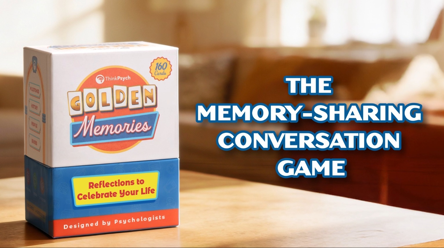 ThinkPsych Golden Memories - Memory Card Game for Seniors - 160