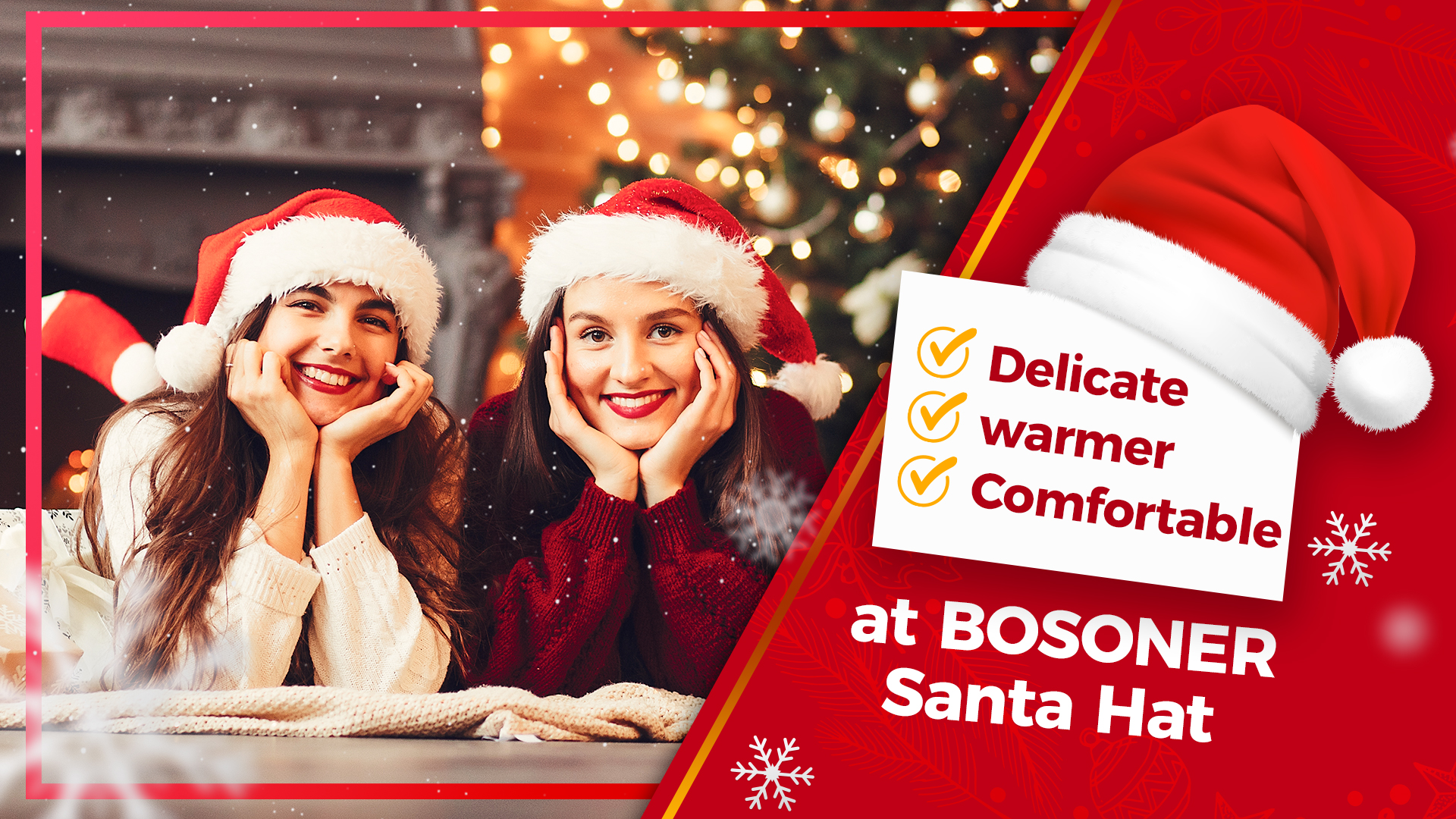 thumbnail video image 2 of BOSONER Baby Christmas Hat - Toddler & Newborn Santa Claus Hats for Baby Girl & Boy's First Christmas, 2 of 8