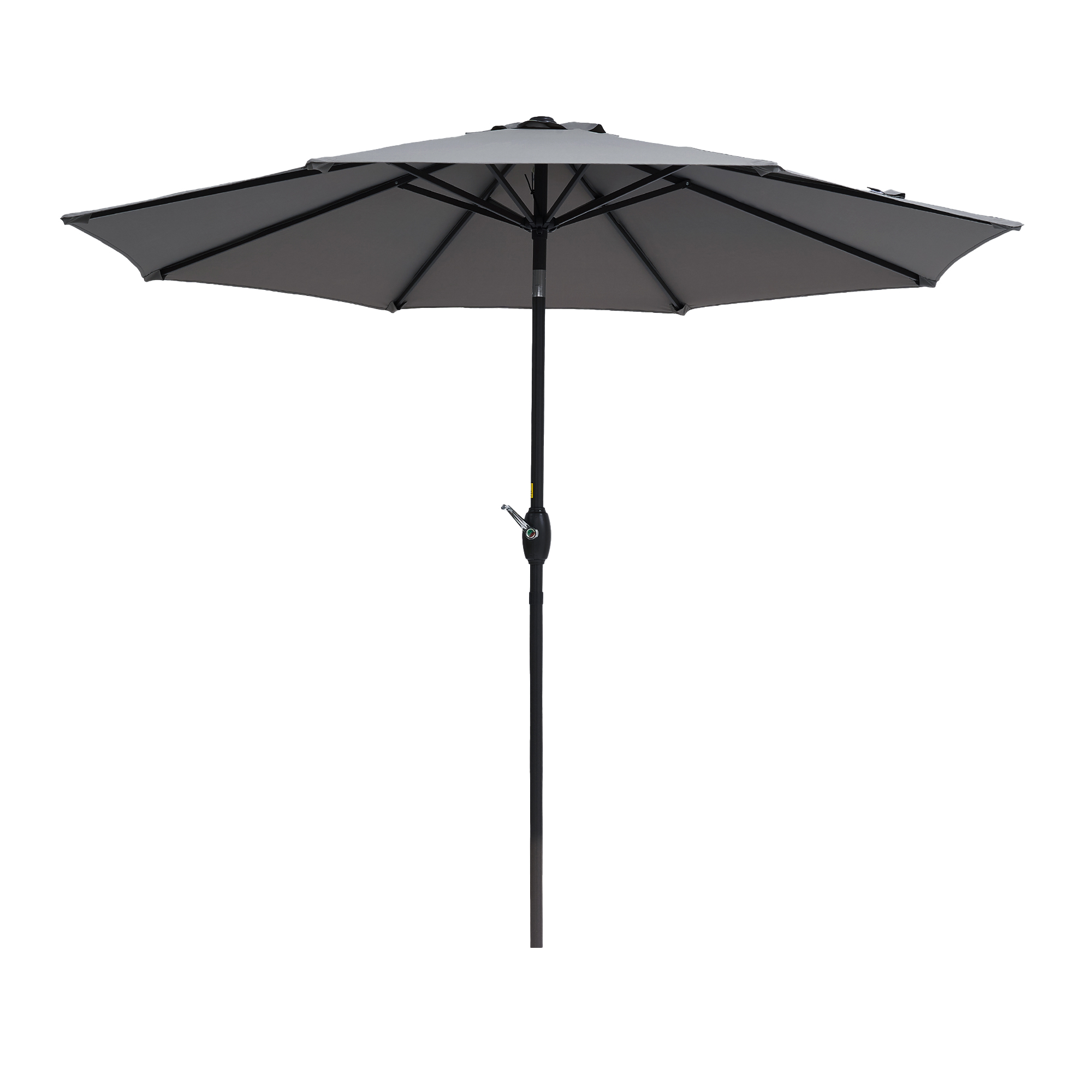 thumbnail video image 2 of ACEGOSES 9ft Outdoor Patio Umbrella with Tilt 8 Ribs and Crank for Garden and Yard ,Gray, 2 of 8