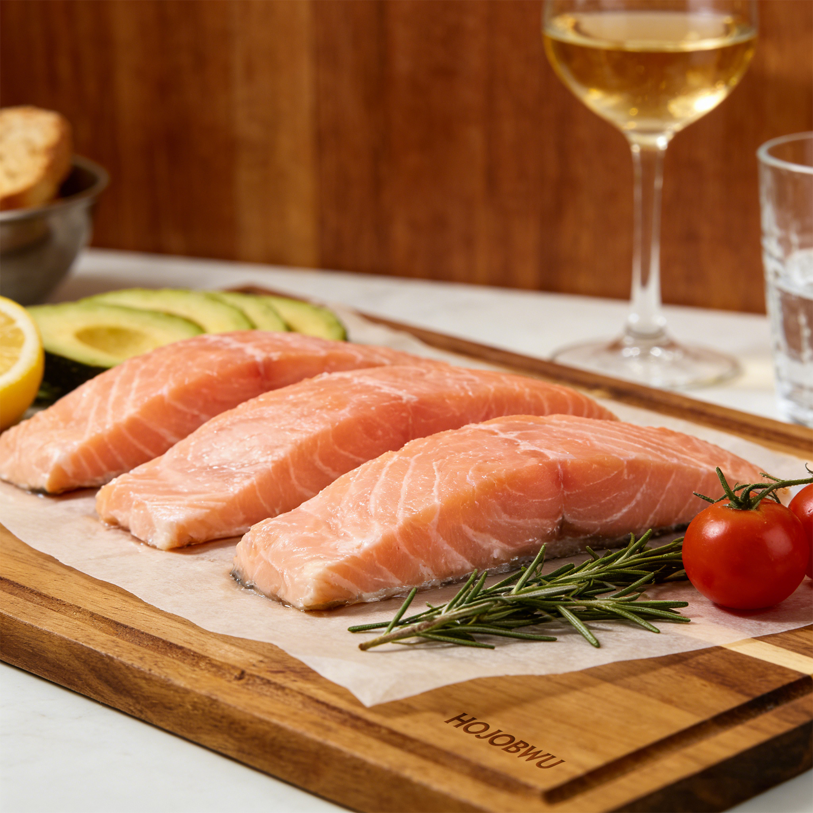 thumbnail video image 2 of HOJOBWU Acacia Wood Cutting Board for Kitchen, Large Wooden Butcher Block 24" x 18" with Juice Groove and Side Handles, 2 of 10