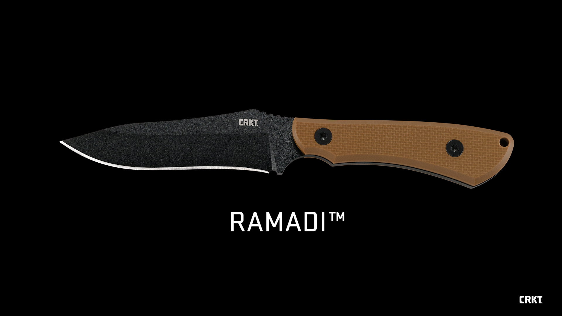 thumbnail video image 2 of CRKT Ramadi Fixed Blade Knife with Sheath: SK-5 Plain Edge Blade, G10 Handle, 2083, 2 of 9