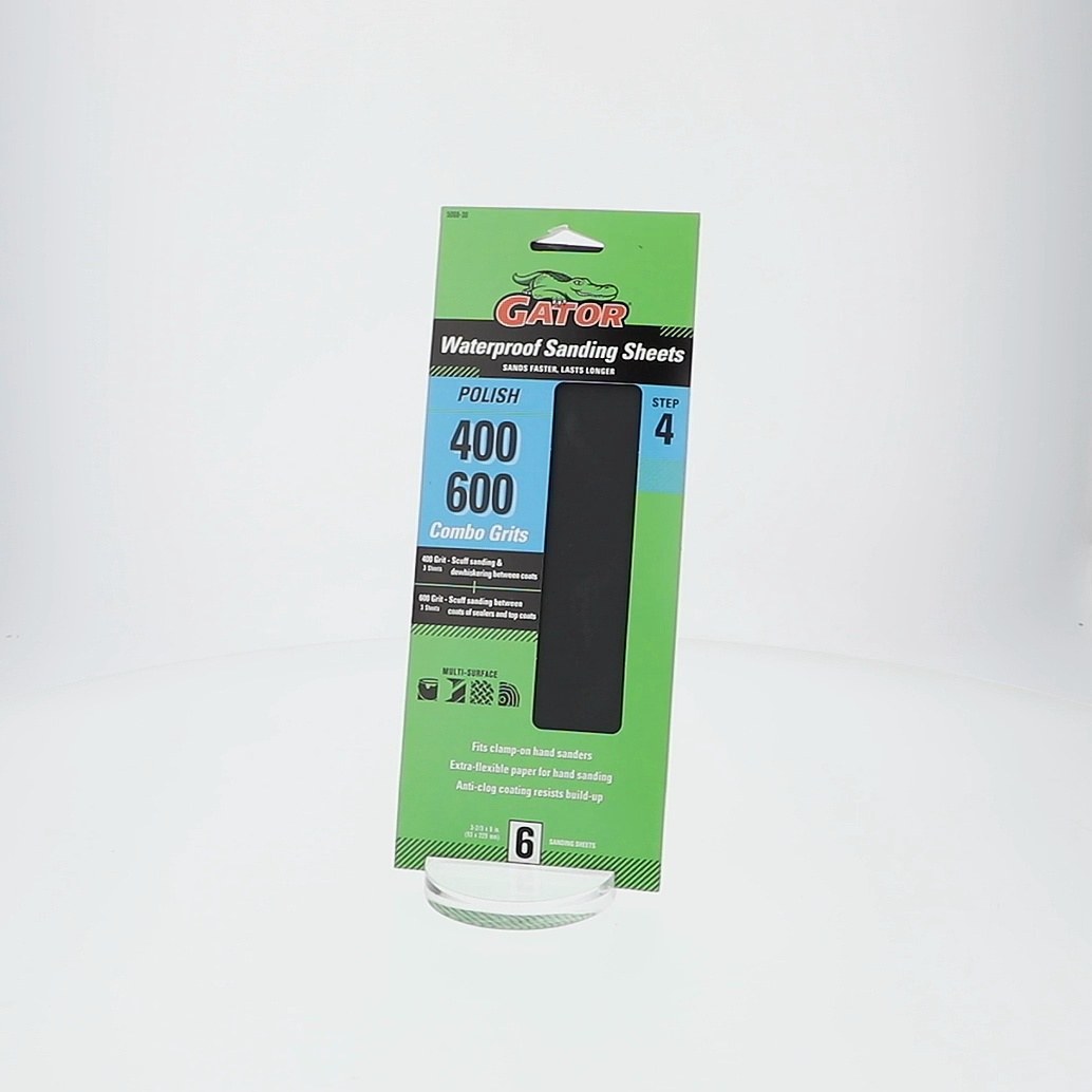 Gator 506830 3-2/3 in x 9 in 400/600 Grit Premium Waterproof