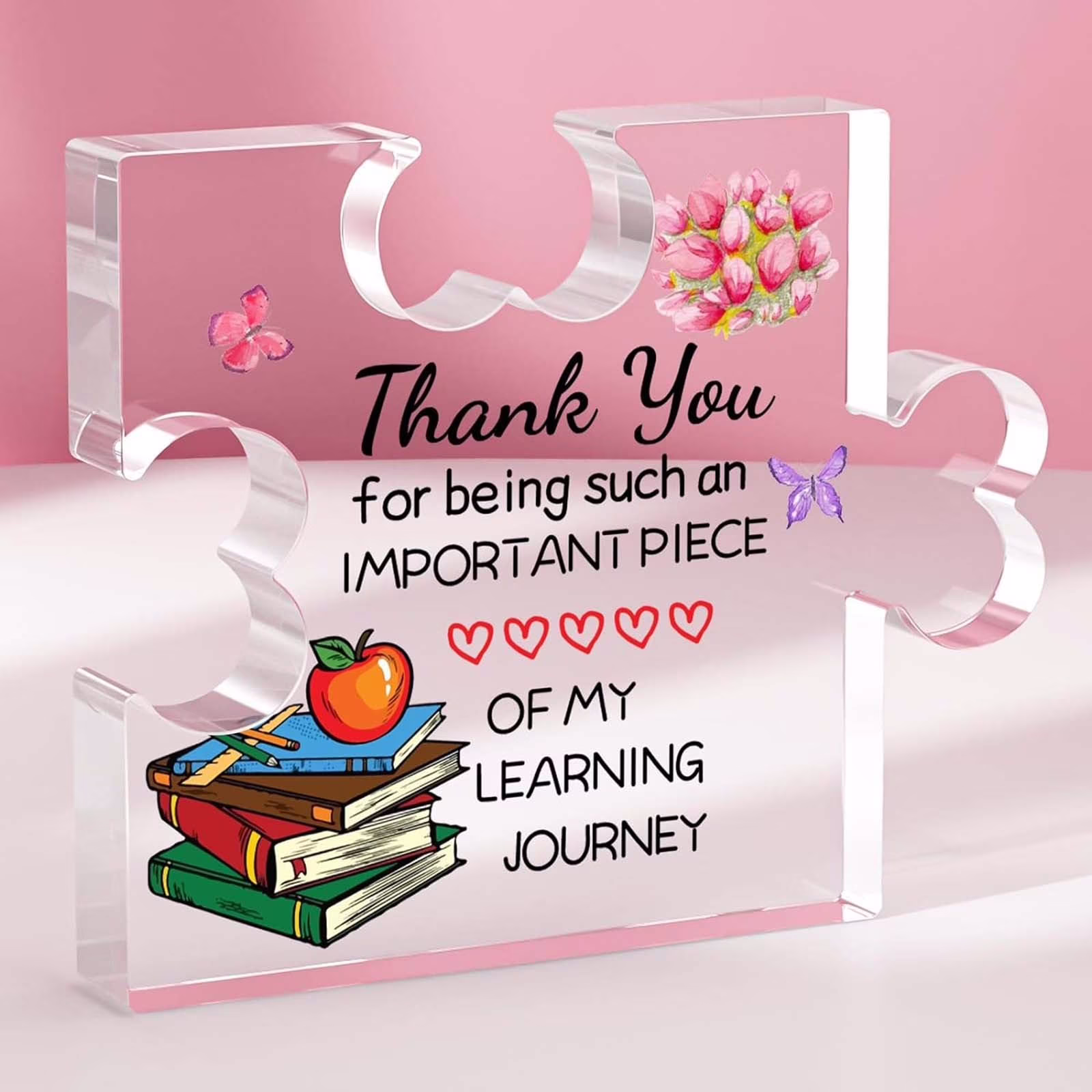 thumbnail video image 2 of CoreLiving Best Teacher Gifts - Unique Personalized Teacher Appreciation Gifts - Engraved Acrylic Thank You Puzzle - Heartwarming Small Gift Ideas for Teachers, Women Men, Student or Daycare, 2 of 8
