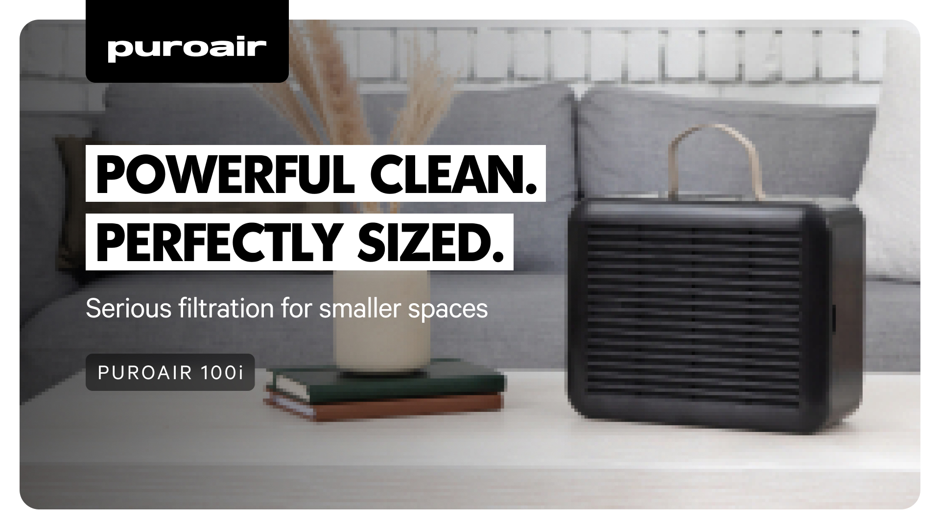 thumbnail video image 2 of PuroAir 100i HEPA Air Purifiers for Home Pets - Covers 550 Sq Ft, 2 of 10
