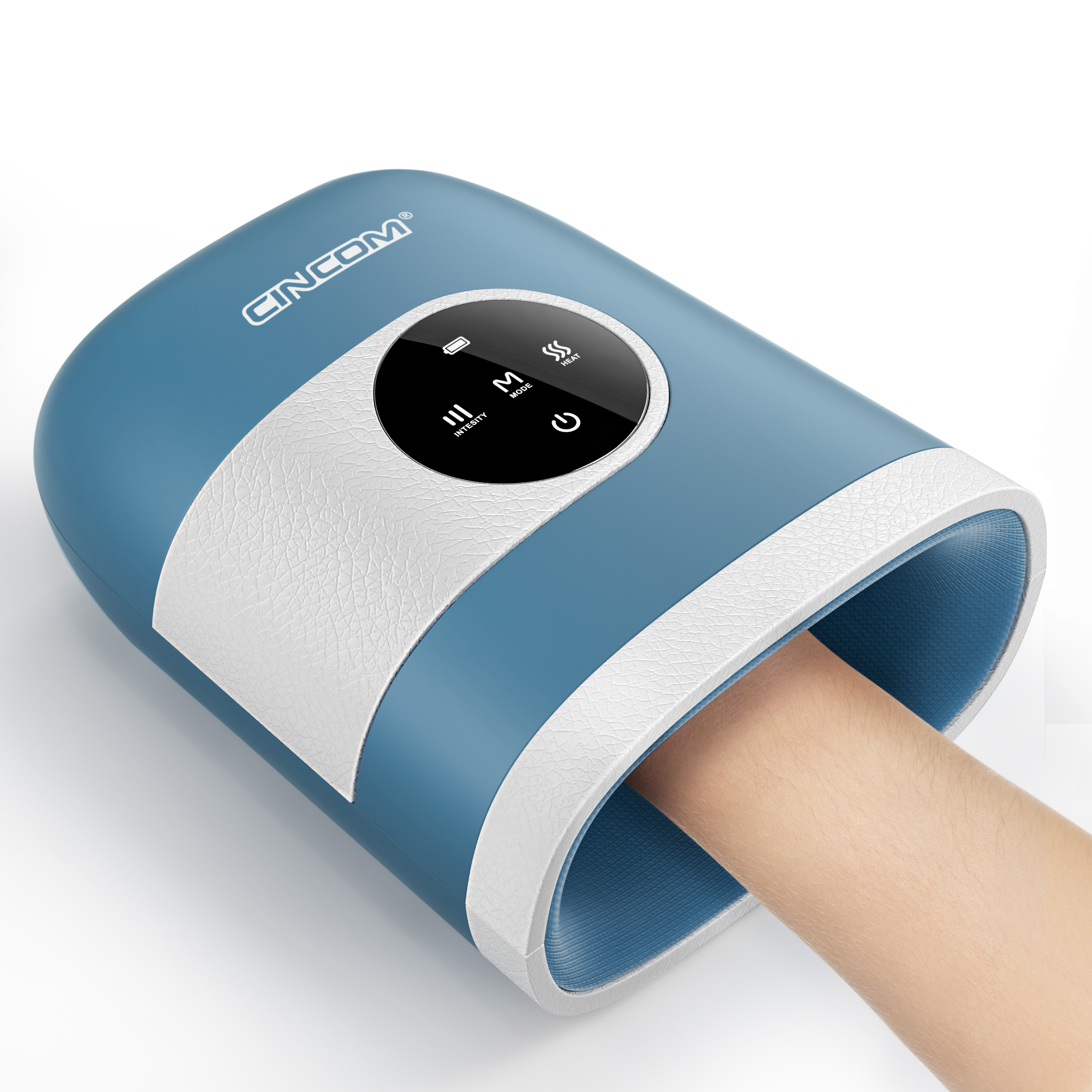 thumbnail video image 2 of CINCOM Upgraded Hand Massager, Rechargeable Hand Massager with Heat and Compression for Arthritis and Carpal Tunnel with Touch Screen,Gifts for Women Men Elderly FSA/HSA Eligible, Blue, 2 of 11