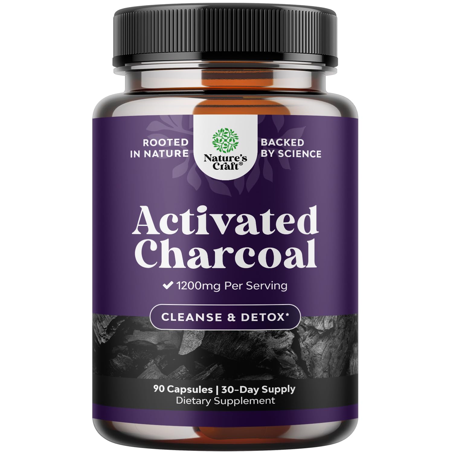 thumbnail video image 2 of Natures Craft 1200mg Activated Charcoal Capsules, Detox & Bloating Relief Supplement, 90 Capsules, 2 of 8