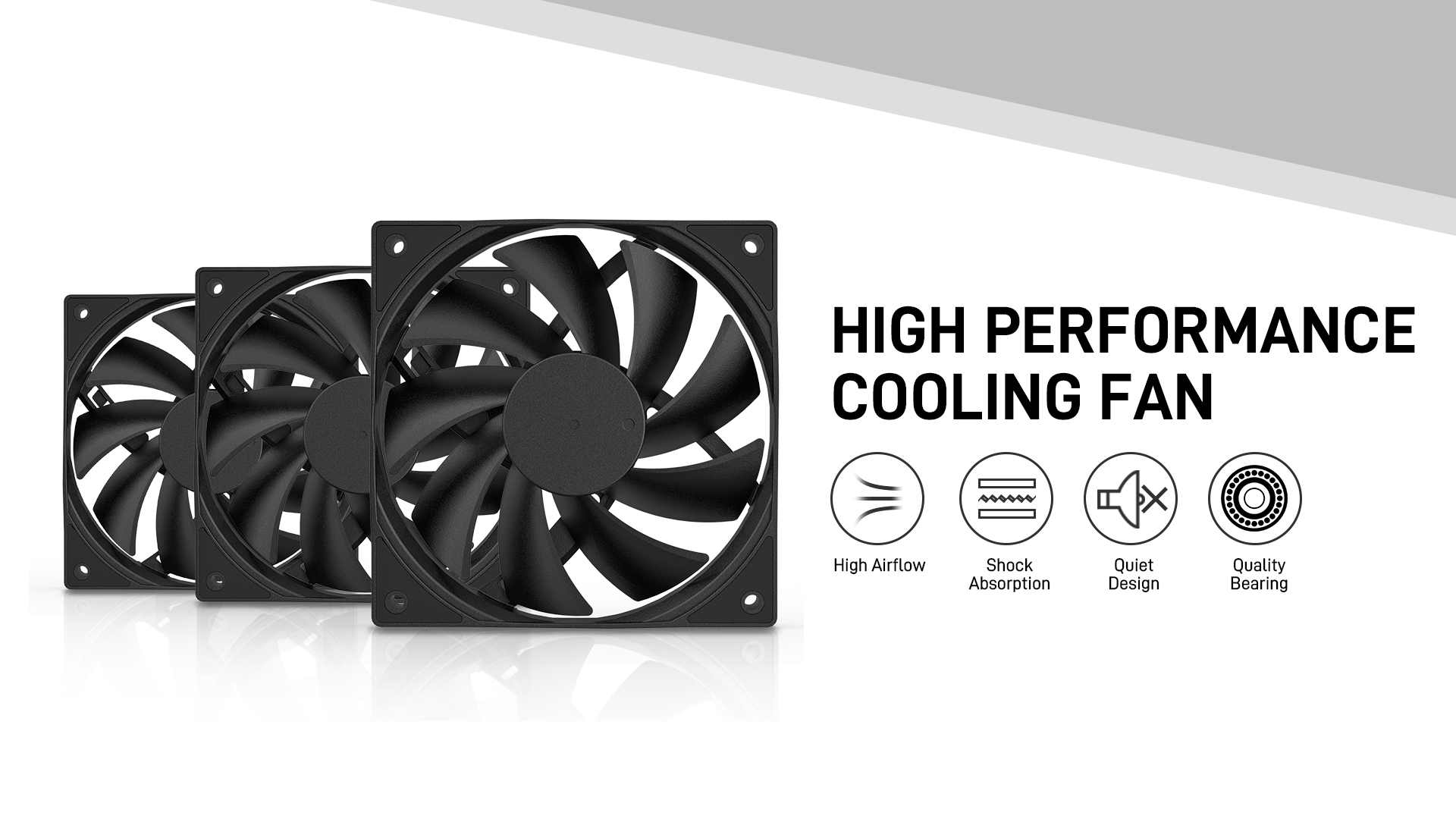 thumbnail video image 2 of Darkrock 3pcs 120mm Cooling Fans for Computer Case 3PIN qUIET, 2 of 9