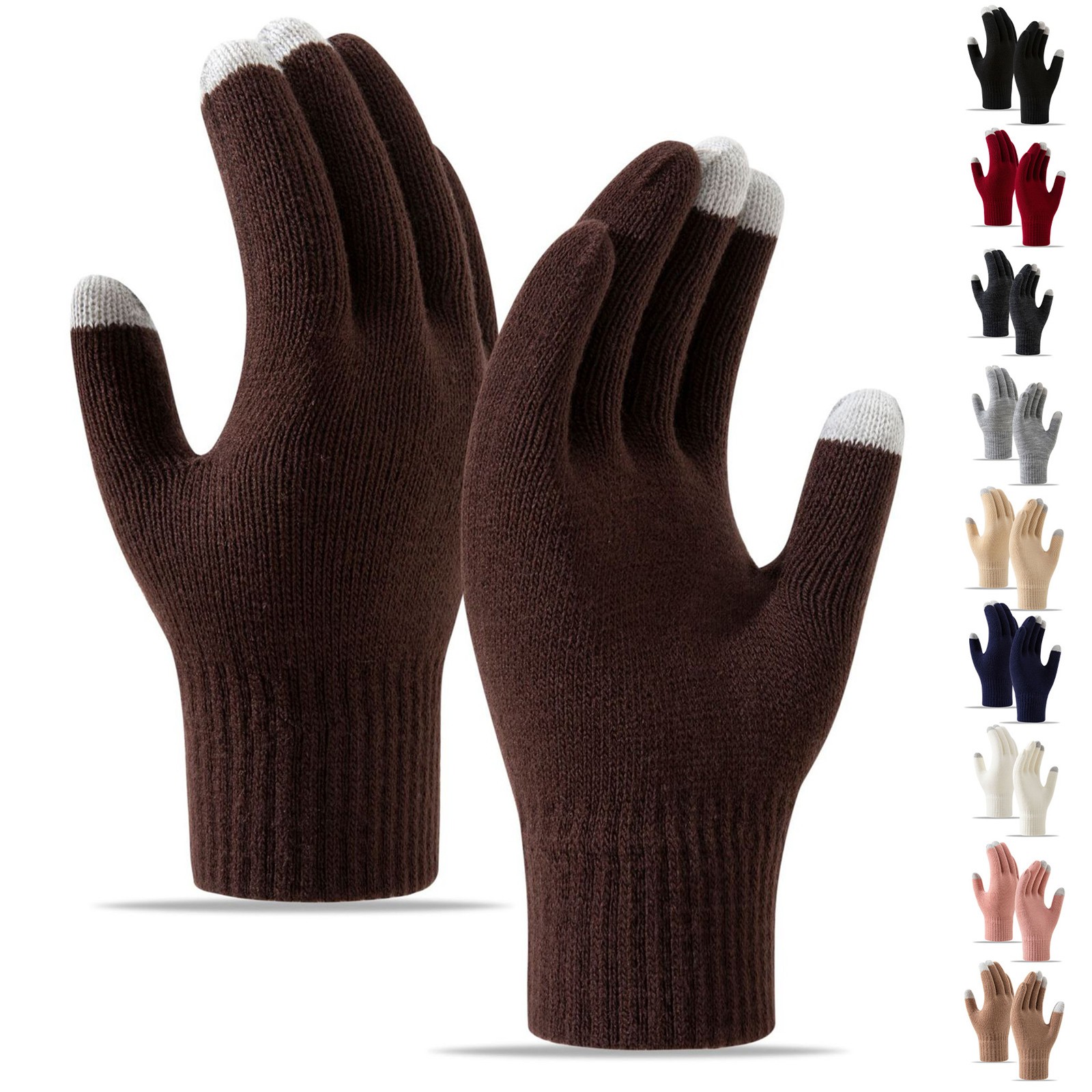 thumbnail video image 2 of GZWYHT Gloves for Cold Weather,Winter Gloves Men And Women's Fashionable Cycling And Skiing Fitness Warm Sports Knitted Wool Gloves Fingerless Gloves,Work Gloves,Gloves for Men Black, 2 of 4