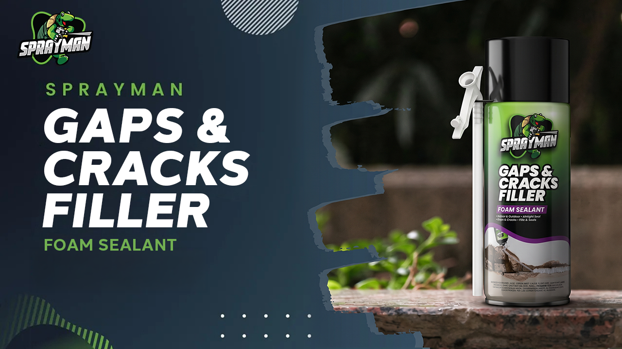thumbnail video image 2 of Sprayman Gaps & Cracks Filler Foam - Expanding Foam Sealant for Doors, Windows & Wall Repairs - Waterproof & Paintable, 12 oz - 2 Pack, 2 of 7