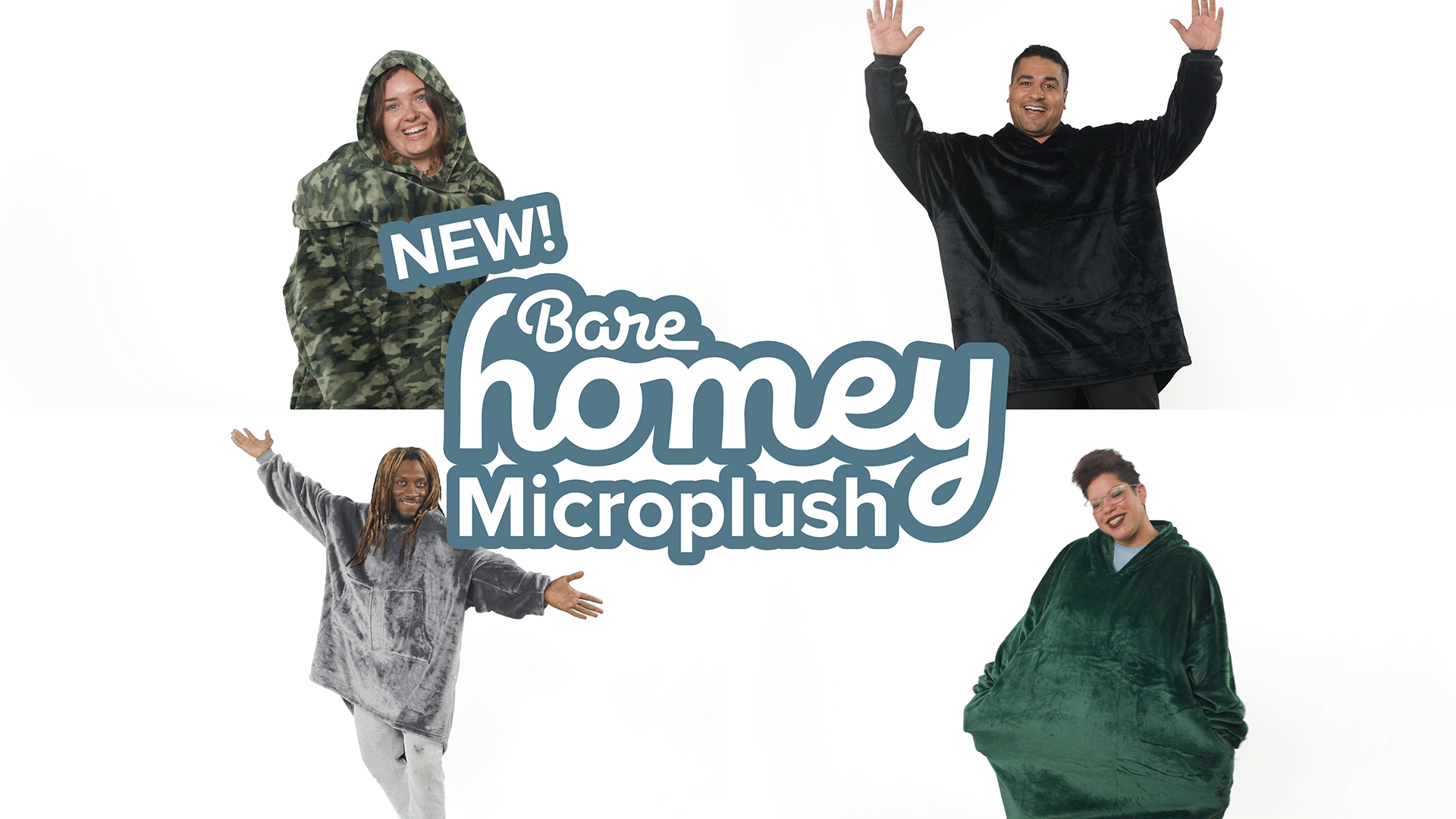 thumbnail video image 2 of Bare Homey Adult Size Microplush Wearable Blanket - Zipper Side Pockets - Warm - Velvety Soft, Light Gray, 2 of 9