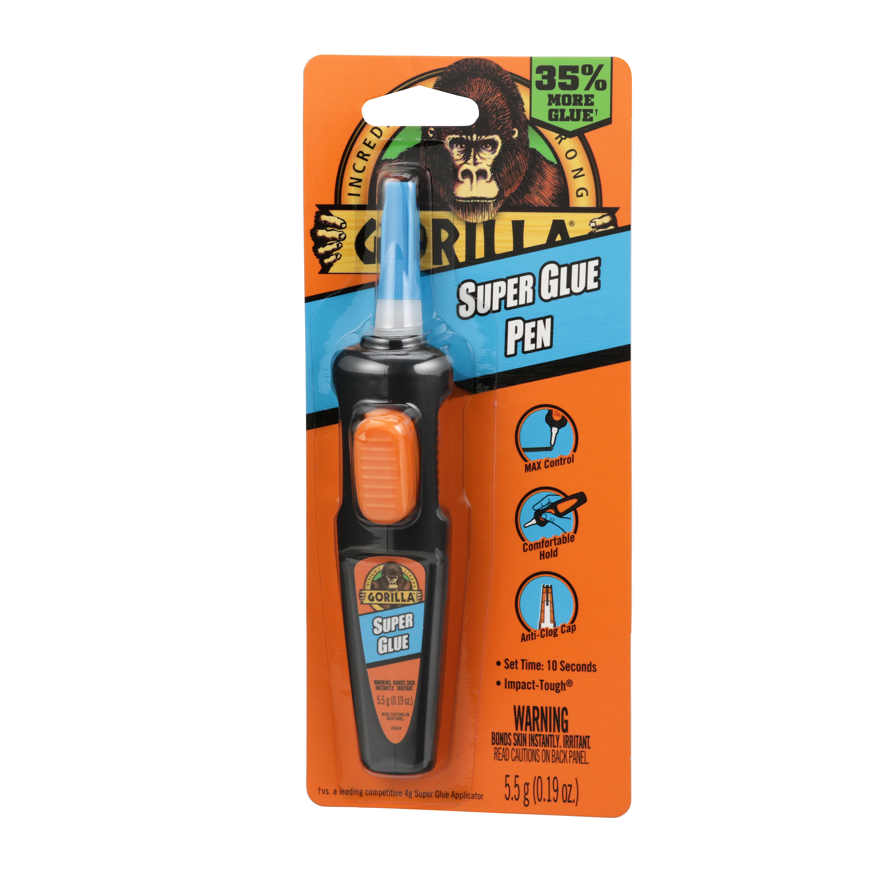 Gorilla Clear Super Glue 5.5 Gram Pen, Product Net Content Quantity 1 - Walmart.com Gorilla Clear Super Glue 5.5 Gram Pen, Product Net Content Quantity 1 - Walmart.com