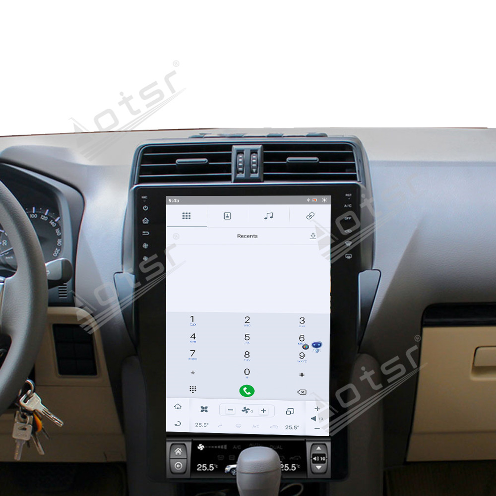 thumbnail video image 2 of Aotsr 16 inch Tesla style screen car radio player for Toyota Prado 2018-2020 Android head unit IPS touch screen car GPS navigation multimedia player, 2 of 12