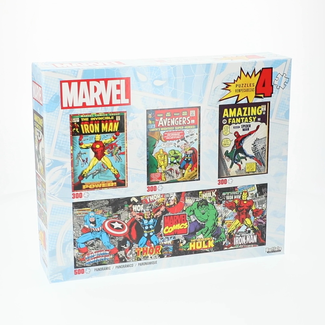 Buffalo Games Marvel Comics 4-in-1 Multipack Jigsaw Puzzles