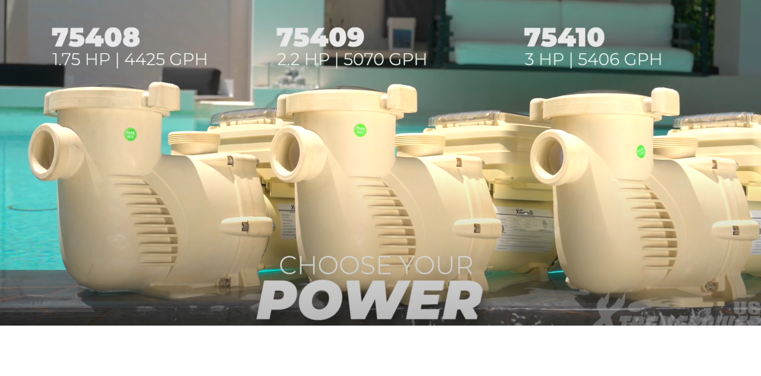 thumbnail video image 2 of XtremepowerUS 2.2HP Variable Speed In-Ground Pool Pump, 7860 GPH High Flow, 230V, 1.5”/2” Adapter, 2 of 7