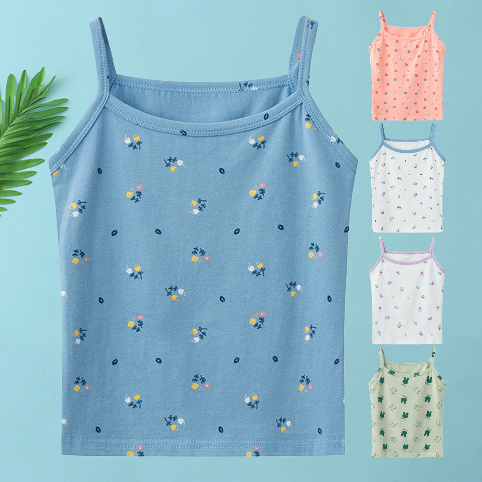 thumbnail video image 2 of SNKSDGM Girls Cute Tops for Girls 12-14 Spring Cute Tops for Girls 10-12 Years Old Kids Undershirt Tank Top Soft Undershirt for Boys and Girls Ribbed Knit Tank Tops 6-7 Years, 2 of 4