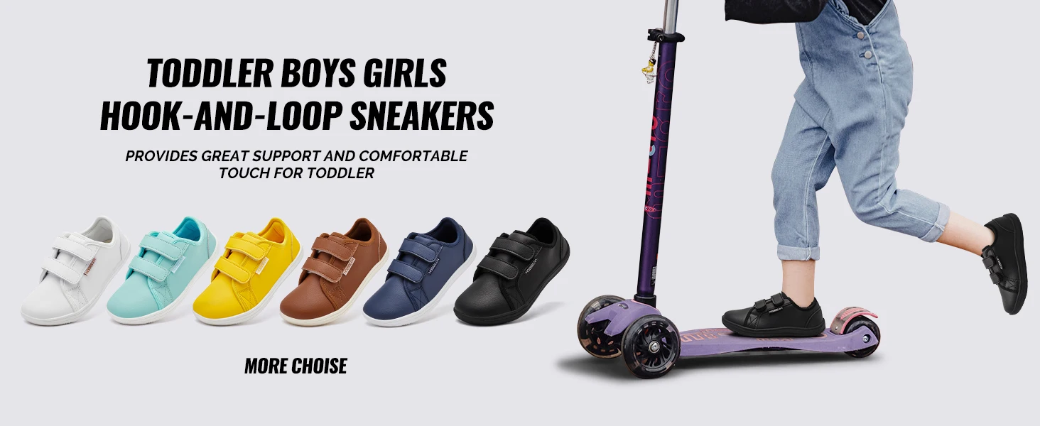 thumbnail video image 2 of HOBIBEAR Toddler Kids Barefoot Shoes Zero Drop Minimalist Sneakers for Boys & Girls, Wide Toe Fit, 2 of 7