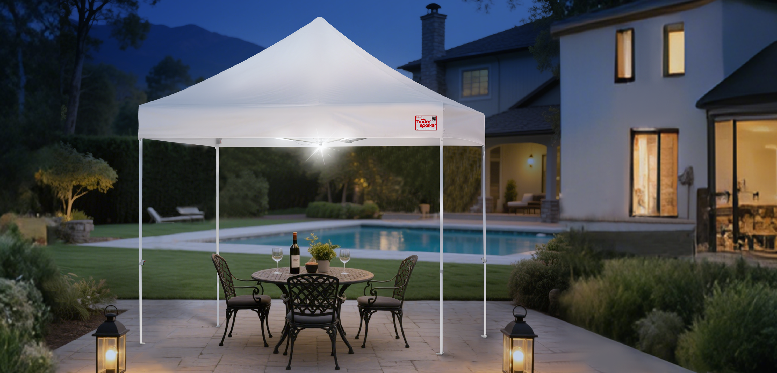 thumbnail video image 2 of Aeocia Commercial 10x10 ft Pop Up Canopy Tent with Roller Bag,Black, 2 of 8