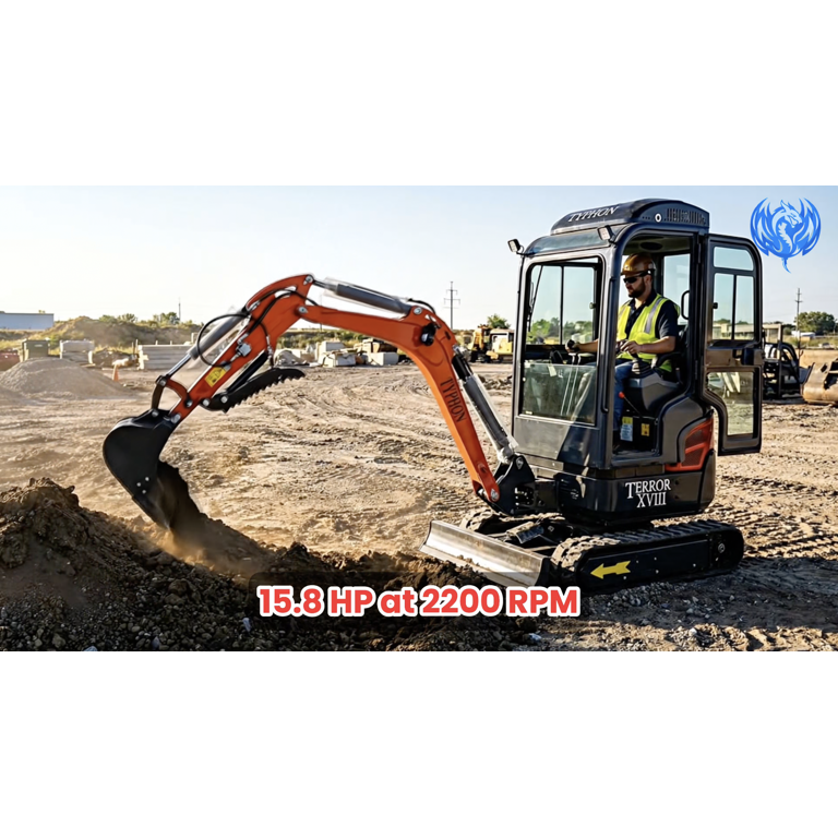 New Mini Excavator TYPHON TERROR XVIII Prestige 2 Ton EPA
