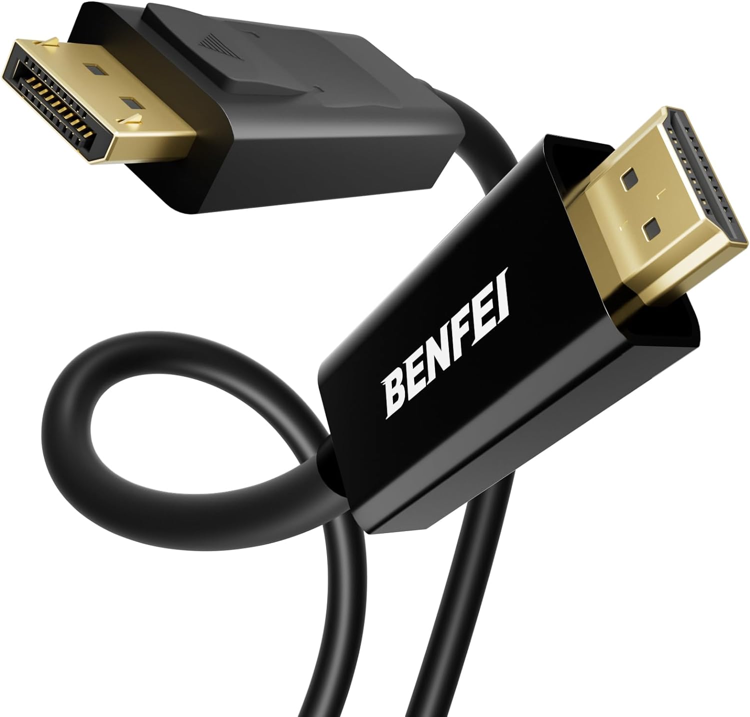 thumbnail video image 2 of BENFEI 4K DisplayPort to HDMI 6 feet Cable,Uni-Directional,Compatible with HP, ThinkPad, AMD, NVIDIA, 2 of 8
