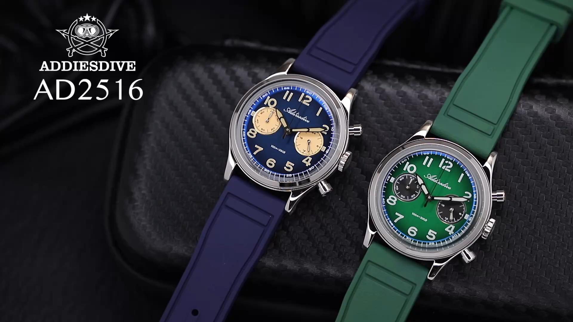 ADDIESDIVE Men's Chronograph Watch Dive 100M Waterproof, Analog