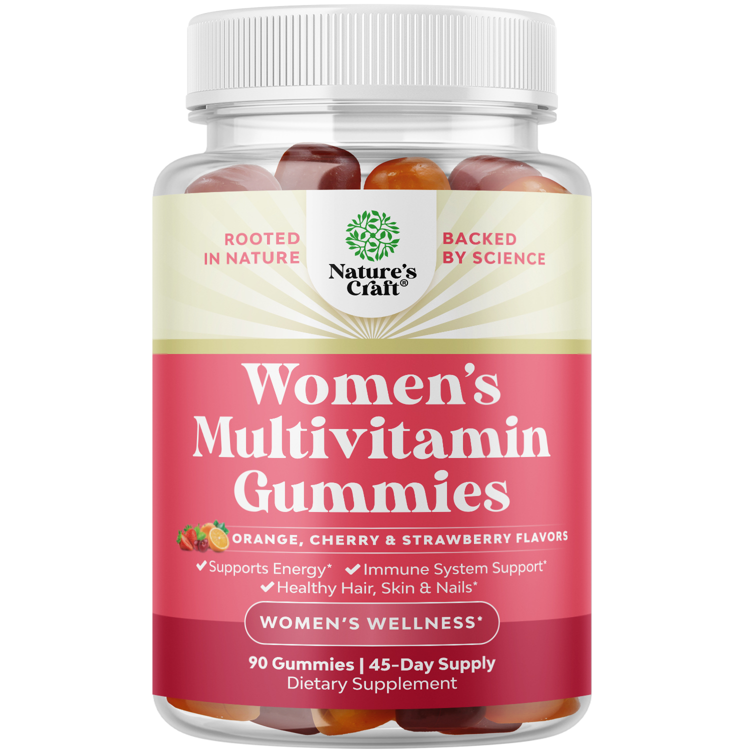 thumbnail video image 2 of Delicious Daily Multivitamin for Women Gummies - Women's Multivitamin Gummies for Adults Energy and Immunity - Gummy Vitamins for Women's Health and Wellness - Non-GMO Gluten Free and Halal 90 Count, 2 of 9