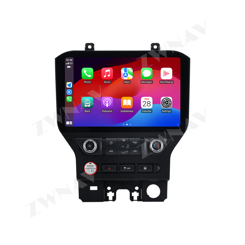 thumbnail video image 2 of Aotsr 11.5 inch Android 13 system car radio for Ford Mustang 2013-2018 2k HD screen car audio GPS navigation radio CarPlay Bluetooth equipped with Android 13 system + original car dual system, 2 of 14