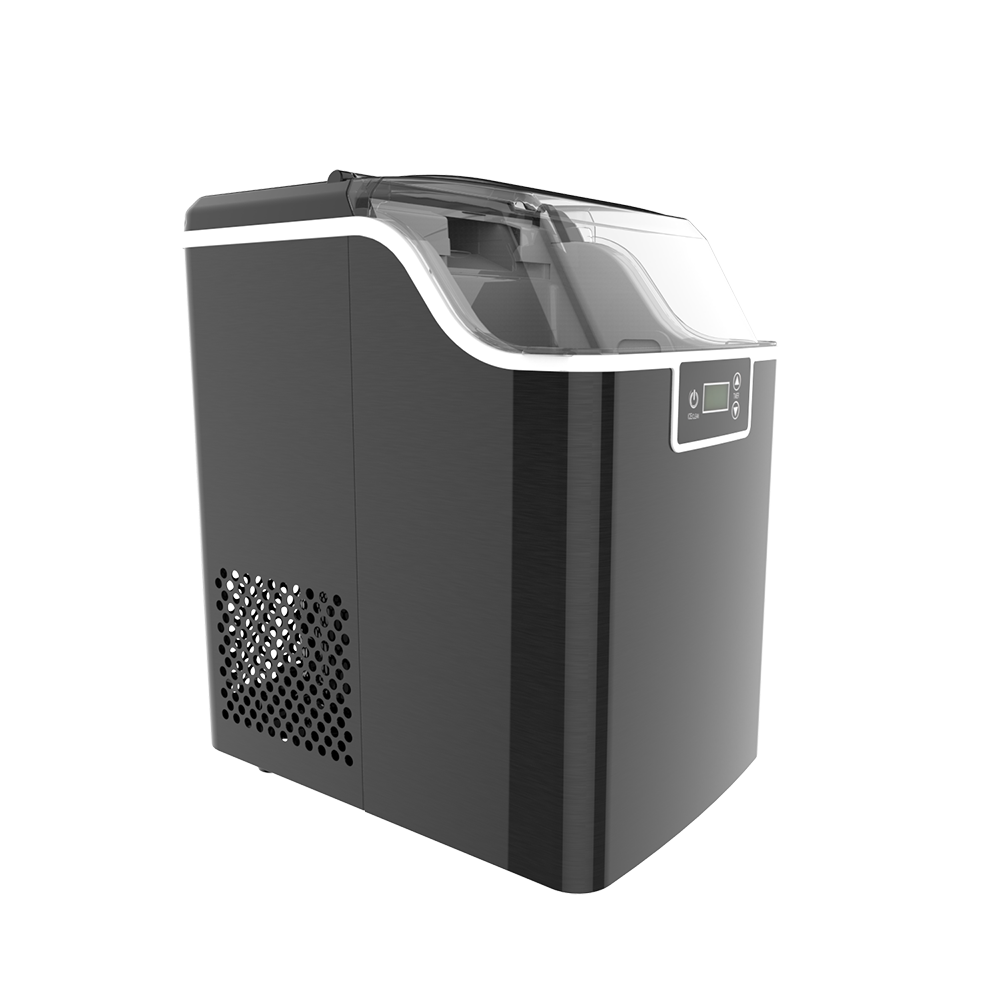 Joy Pebble Portable Square Ice Maker 44lbs/Day,2 Ways Water Refill,Self-Clean,Silver
