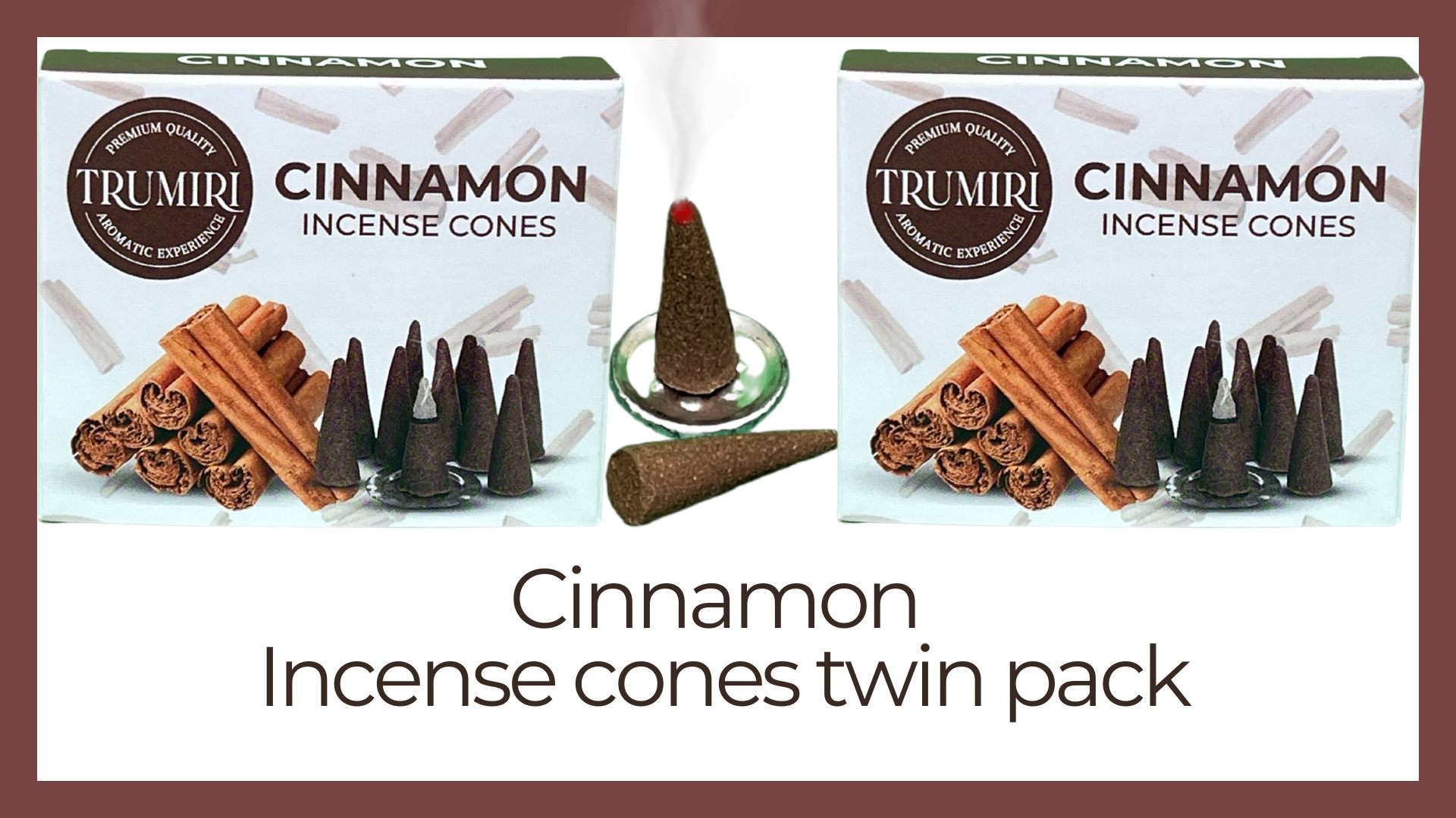 thumbnail video image 2 of Cinnamon Incense Cones - Total 20 Cone Incense - Dual Pack of 10 Insence Cones - Incense Cones Scented - Cone Incense Scents - Insense Cones - Incent Cone, 2 of 10