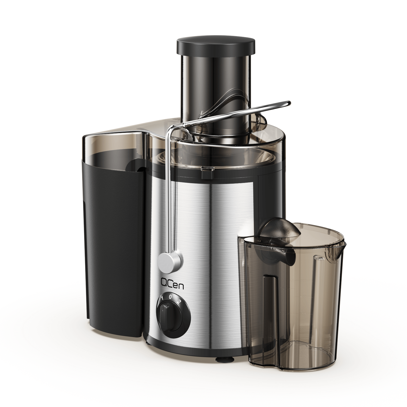 Qcen Juicer Machine, 500W Stainless Steel with 3