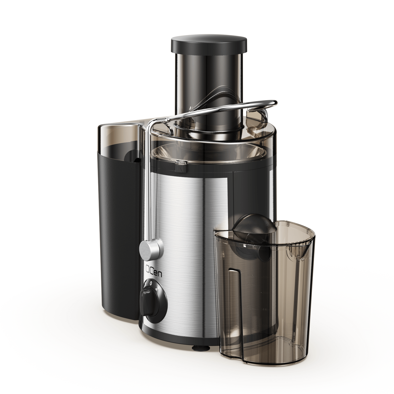 Qcen Juicer Machine, 500W Stainless Steel with 3