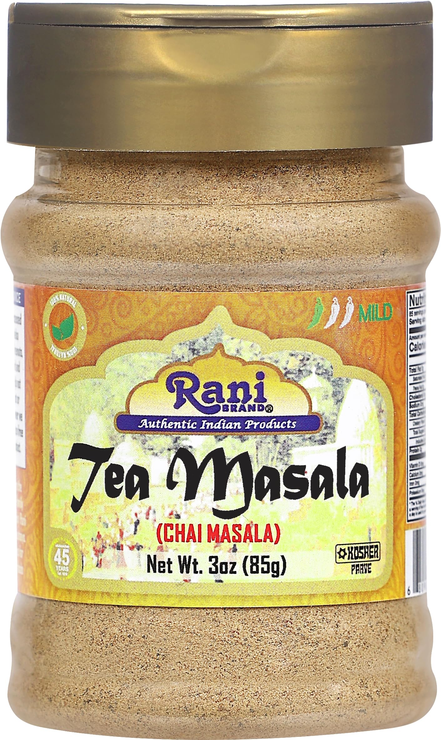 thumbnail video image 2 of Rani Tea (Chai) Masala Indian Spice Blend 3oz (85g) PET Jar ~ All Natural | Vegan | Gluten Friendly | Salt & Sugar Free | NON-GMO | Kosher | No Colors | Indian Origin, 2 of 8