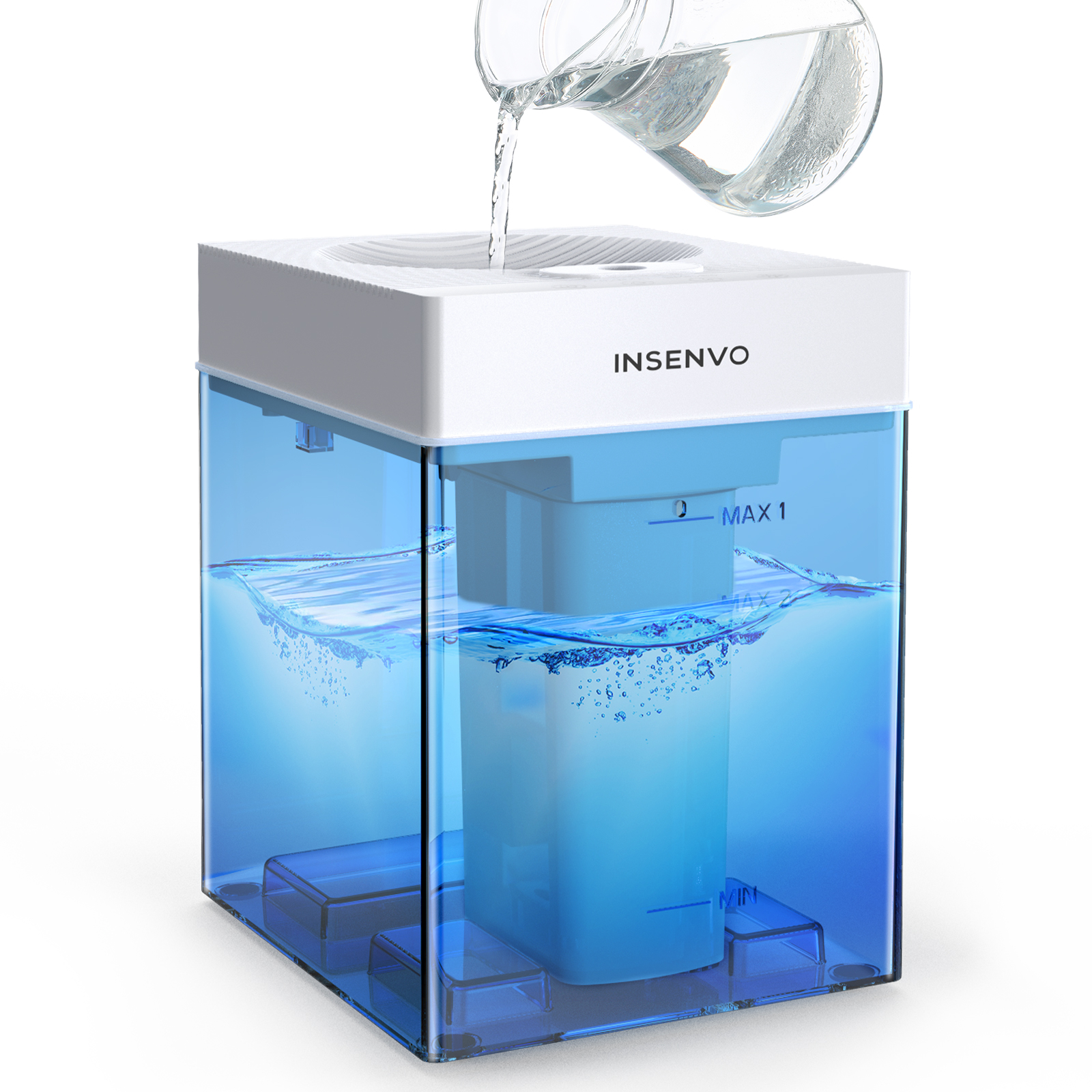 thumbnail video image 2 of Hewcham 3 L Cool Mist Ultrasonic Humidifiers, Top Fill Auto Shut-off Humidifier with Timer, 2 of 7