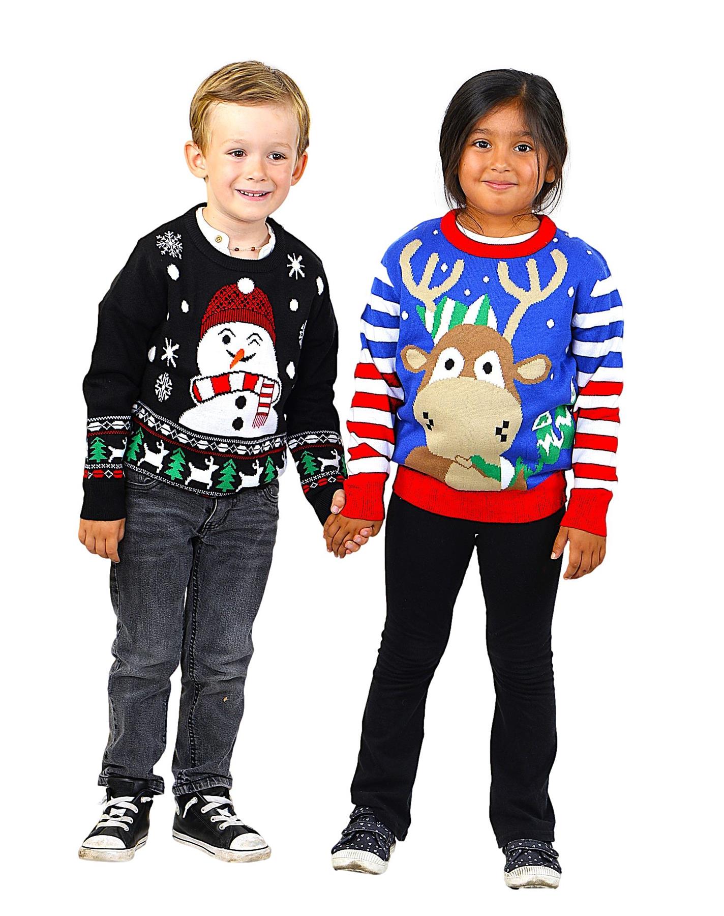 thumbnail video image 2 of Kesis Kids Christmas Sweater, Children's Acrylic Holiday Pullover for Boys & Girls, 3-4 Years, 2 of 9